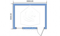 Сборно-разборный блок-контейнер 5000*6000 мм (ППС 100 мм)